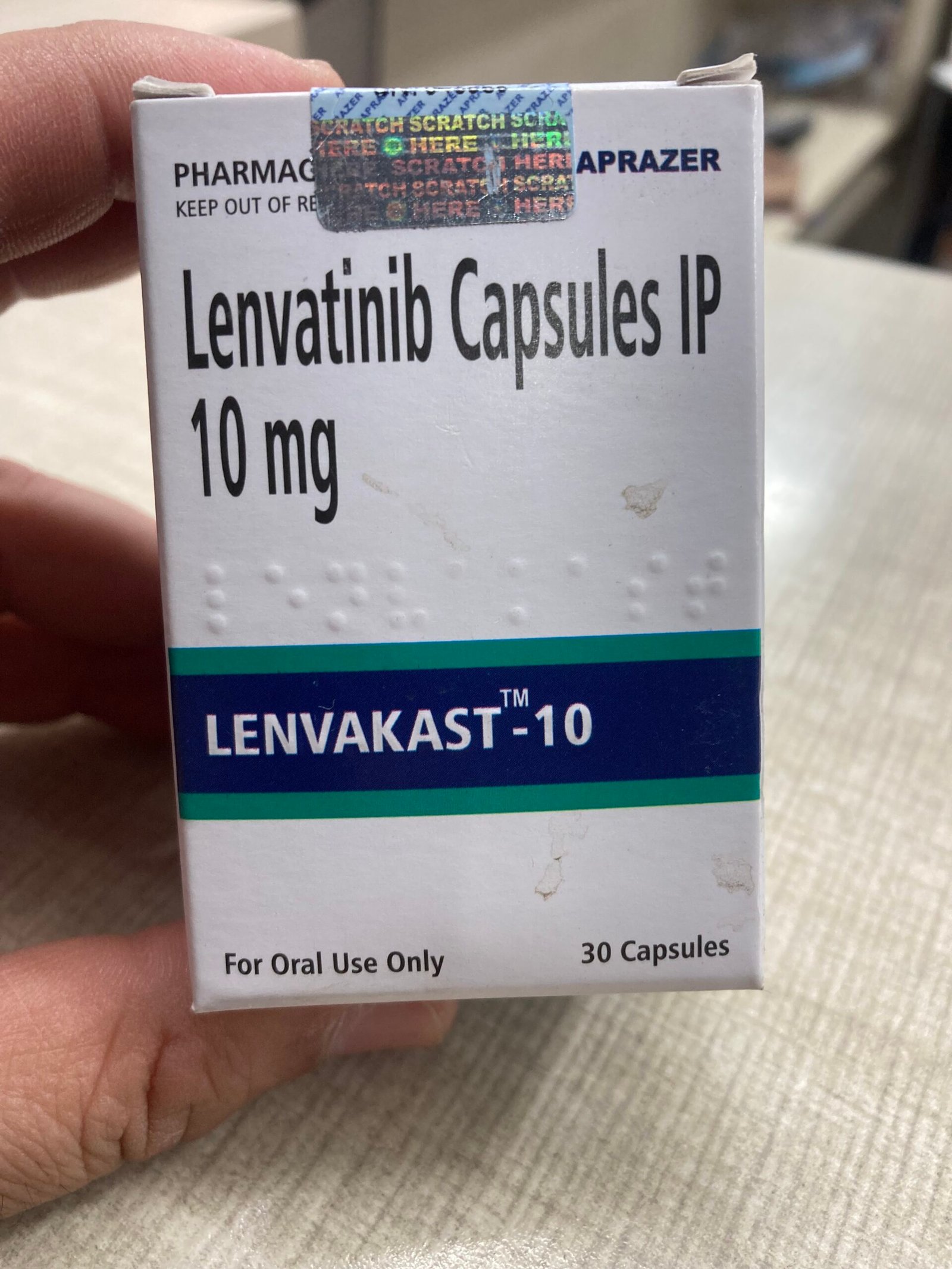 Lenvakast 10mg (Lenvatinib 10mg Capsules)